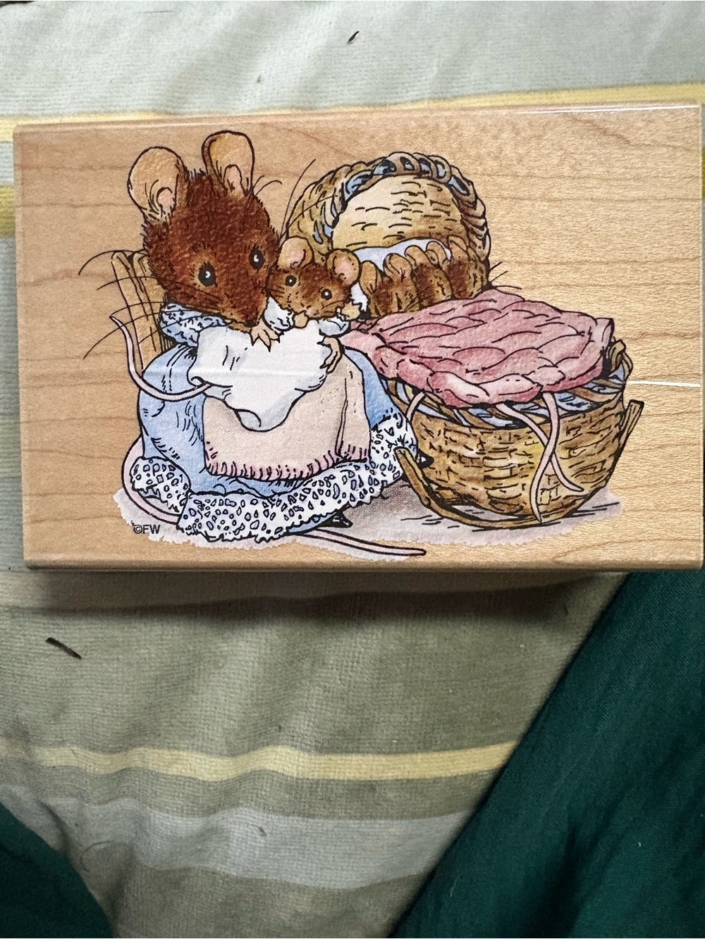 Vintage 1998 Beatrix Potter Hunca Munca Stampendous Rubber Stamp RP005